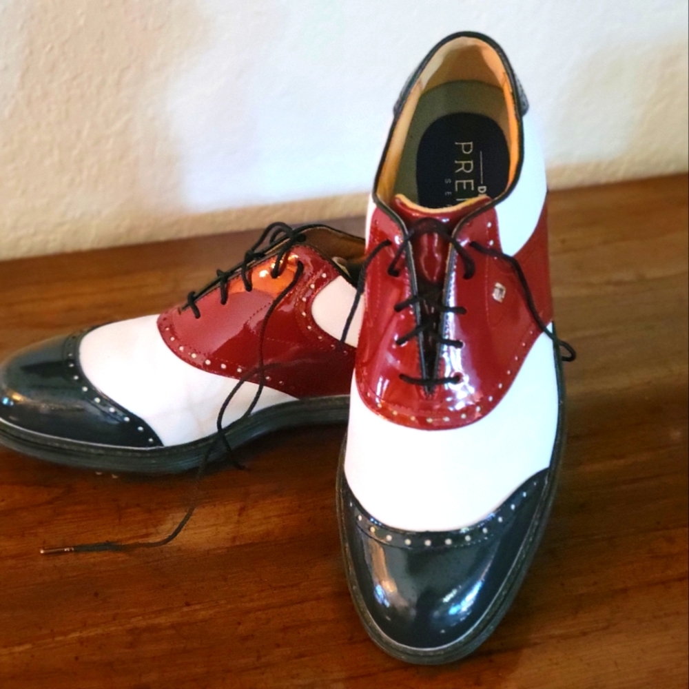 Footjoy DryJoys FJ Premiere Series Mens Golf Shoe White Red Navy NEW MSRP $220